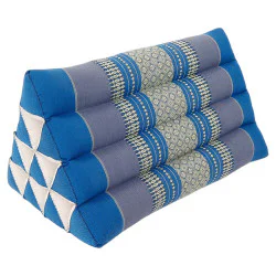 Liten blå & grå pyramidkudde