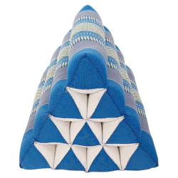 Liten blå & grå pyramidkudde
