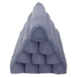 Pyramidkudde kapok - Enfärgad grå