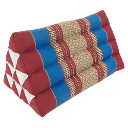 Liten röd-blå kapok pyramidkudde